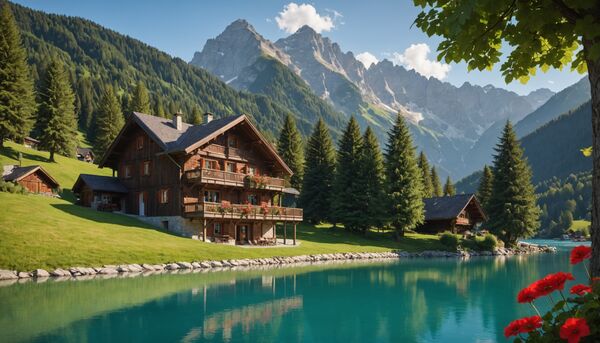 À montriond, le chalet en bois garde son caractère authentique entre lac et montagne