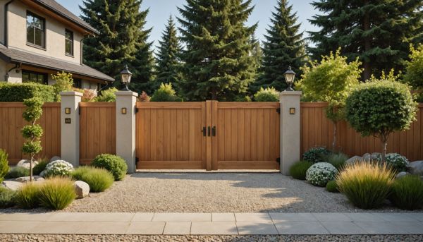 Clôtures et portails en bois naturel pour un extérieur chic
